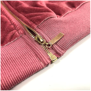 Survêtements de sport décontractés pour femmes en coton 100 % respirant, vente en gros ODM/OEM, logo personnalisé, fermeture éclair, couleur contrastée, grande taille pour l'hiver - Product Image 2