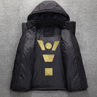 Vestes matelassées en toile personnalisées pour hommes, de haute qualité, coupe-vent, chaudes, épaisses, à capuche, coupe ajustée, respirantes, rembourrage en polyester/coton