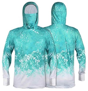 OEM ODM Outdoor Upf 50 Trajes de pesca para hombres Sudadera con capucha Ligero Cómodo Protección solar Camisa de pesca de manga larga de seda helada - Product Image 6