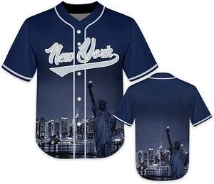 Uniformes de béisbol personalizados de alta calidad con logotipo de número de nombre de diseño transpirable con diseño sublimado para deportes - Product Image 2