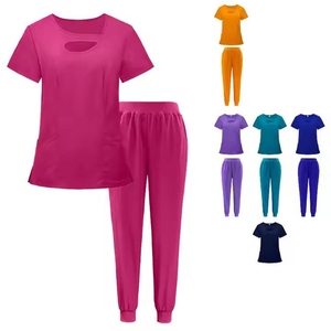 Conjunto de Uniforme Médico Ligero para Mujer con Tela Transpirable, Pantalón con Cintura Elástica y Tecnología Antipinchazos para Hospital - Product Image 5