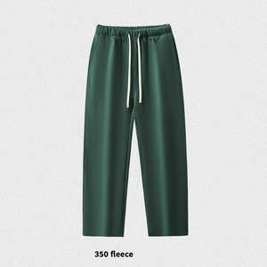 กางเกงขายาวลำลองผู้ชาย Agami ผ้าสเวตแพนท์เนื้อหนา 350 กรัม ทรงหลวม ขากว้าง มีเชือกผูกเอว กางเกงลำลองผู้ชายแบบซักแล้ว รับผลิตแบบ OEM - Product Image 3