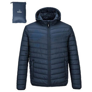 Fabricant OEM Vestes légères à capuche pour hommes Manteau chaud et résistant à l'eau avec conception personnalisée, sérigraphie - Product Image 1