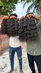 Extensiones de cabello humano rizado de trama de alta calidad Extensiones de cabello no humano Suave y natural - Product Image 3