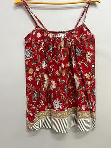 ชุดเสื้อผ้าใส่อยู่บ้านสำหรับผู้หญิงใส่ในฤดูร้อนกางเกงขาสั้นพิมพ์ลายบล็อกผ้าฝ้ายพร้อมคอตักเสื้อตัวบนชุดคลุมชายหาดคอลเลกชันสไตล์ตุ๊กตาเด็กทารก - Product Image 2