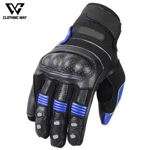 Gants de moto compatibles avec les écrans tactiles, en cuir, imperméables, protection UV, performance pour hommes - Product Image 5