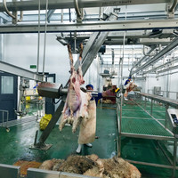 Matériel commercial électrique de transformation de viande de mouton et de chèvre, équipement d'abattage d'animaux en acier inoxydable, pompe à moteur, rail de viande PLC