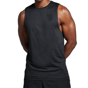 เสื้อกล้ามทรงสลิมฟิตโอเวอร์ไซส์ผ้าฝ้าย 100% พิมพ์ลายสกรีนคุณภาพพรีเมียมสีพื้นสำหรับผู้ชาย สไตล์สปอร์ต ขายดีที่สุด - Product Image 1