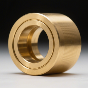 Bujes sin aceite de mecanizado CNC personalizados de fábrica OEM aleación de cobre con hombro de aceite - Product Image 2