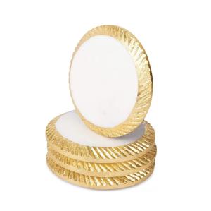 Worldwide Export of Round Shape Wooden <b>Marble</b> <b>Coaster</b> Tea <b>Coaster</b> Table Top Decor From India Mats & Pads - Product Image 1