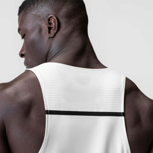 Men's Gym Wear Quick Dry Breathable <b>Tank</b> <b>Top</b> <b>Workout</b> Gear with Printed Pattern Made in Pakistan Knitted Weave - Product Image 6