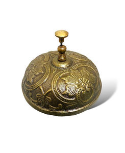 Vaisselle élégante en métal en laiton poli Décoration nautique pour la maison Utilisation de bureau Compteur d'hôtel Cloche d'appel - Product Image 4