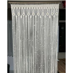 Magnifique rideau mural en macramé bohème en coton fait main, style Noël, décoration de salon extérieur pour la maison - Product Image 2