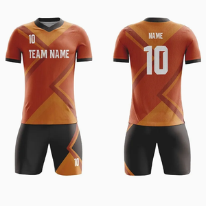 Uniformes de fútbol transpirables de alta calidad Set Custom Blue Pink Yellow Green Color Men's Team Soccer Wear Kits - Product Image 4