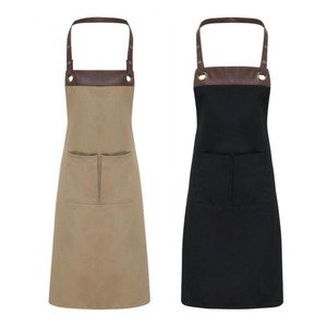 Delantal de trabajo de barbacoa para asar a la parrilla de cuero y lona con bolsillos para hombre, perfecto para carnicero, chef, peluquero, carpintería, AAA-0032C - Product Image 4