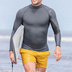 High Quality Rash Guard Swim Shirt With UPF 50 UV Protection Quick Dry Breathable Fabric For <b>Surfing</b> Swimming And Water Sports - Product Image 6