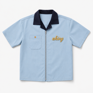 <span class=keywords><strong>Camicia</strong></span> Classica <span class=keywords><strong>a</strong></span> <span class=keywords><strong>Righe</strong></span> <span class=keywords><strong>Rosse</strong></span> e Bianche Personalizzata per <span class=keywords><strong>Uomo</strong></span>, Cerniera in Metallo OEM, Logo Ricamato, <span class=keywords><strong>Camicia</strong></span> da Lavoro con Tasca - Product Image 5