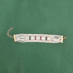 Handmade Kundan Adjustable Gold-Plated <b>Bracelet</b> Exporter in India Fashion <b>Charm</b> Jewelry - Product Image 2