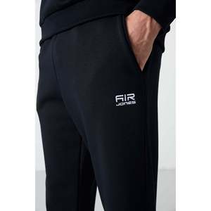 Conjunto Deportivo Air Jones Andy para Hombre en Azul Marino, Felpa de 3 Hilos, Ropa Deportiva Cómoda de Mezcla de Algodón - Product Image 3