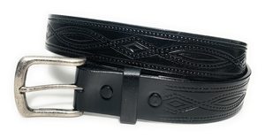 Ceinture Western Cowboy en Cuir Pleine Fleur Robuste Personnalisée Décontractée en Cuir de Vachette Premium avec Motifs Géométriques Entièrement Imprimés Ceintures de Luxe Prêtes à l'Expédition Unisexe - Product Image 3