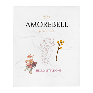 Coperta per Neonati in Cotone Biologico AmoreBell, Stampa Floreale, Tessuto Morbido e Rinfrescante, Tecnica di Tessitura in Garza, Imbottitura in Seta, Logo Personalizzato, Regalo - Product Image 1