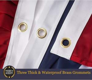 Guirnalda de Banderas Americanas para Exteriores, 3x6 Pies, 6 Unidades, Banderas Plisadas con Estrellas Bordadas, Patrióticas, Aniversario del 250 Aniversario de la Independencia de EE. UU., Poliéster - Product Image 5