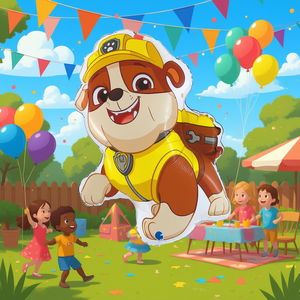 Globo de Aluminio de Rubble de Paw Patrol, 41x65 cm, Decoraciones para Fiestas - Product Image 3