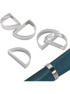 OEM Manufacturer Sleek Design Aluminum Napkin Ring Streamlined <b>Table</b> Accent For Modern Dining - Product Image 5
