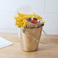 Mini seau de service en acier inoxydable avec poignées pour restaurant, buffet, bar et fête | Exportateur en gros