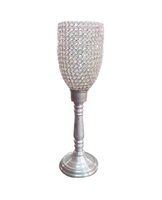 Modernes Design Tisch-Votivkerzenhalter Versilberte Kristall-Lampe Heim Weihnachten Events Landhausstil Handgefertigt Individueller Druck