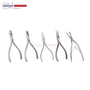 Ensemble de pinces de chirurgie craniomaxillofaciale mâchoire moyenne mâchoire courte pince à rainure plate coupe septale Instruments chirurgicaux électriques manuels - Product Image 1