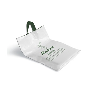 Custom Printed LDPE Plastic Shopping <b>Bag</b> with Soft Loop Handle Zipper <b>Seal</b> for Clothing - Product Image 5