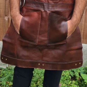 Tablier Personnalisé pour Femmes et Hommes, Tablier de Cuisinier en Cuir Durable Fabriqué en Usine, Modèle 2026 Personnalisable - Product Image 4