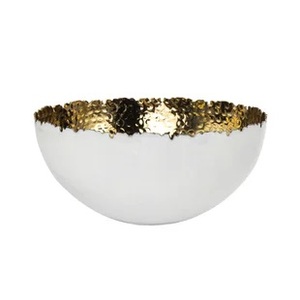 Bol moderne de luxe en acier inoxydable, finition martelée, écologique, lavable, pour servir les aliments dans la cuisine, la maison, l'hôtel, sur la table - Product Image 6
