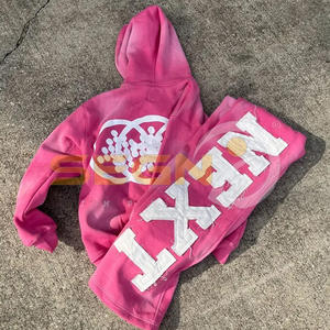 ชุดวอร์มผู้ชายวินเทจผ้าคอตตอนปะติดแบบรูดซิปทำให้ซีดจาง - Product Image 2