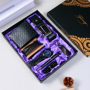 Set Regalo di Lusso per <span class=keywords><strong>Uomo</strong></span>: Orologio al Quarzo e Portafoglio in Pelle PU, Elegante Combo Business per <span class=keywords><strong>Regali</strong></span> di Compleanno, Festività e Uso Quotidiano - Product Image 2