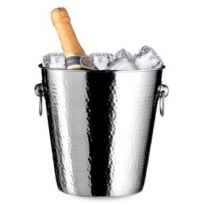 Refroidisseur de vin à champagne en métal avec poignée en anneau et refroidisseur de bouteilles de bière et de vin Design élégant - Product Image 3