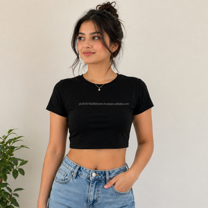 T-shirts courts confortables pour femmes, taille personnalisée, écologiques, tendance, OEM sur mesure - Product Image 1