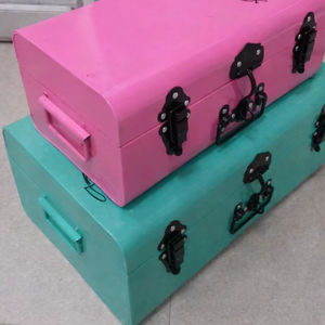 Luxury Trending <b>Metal</b> <b>storage</b> <b>trunk</b> set of 2 - Product Image 1