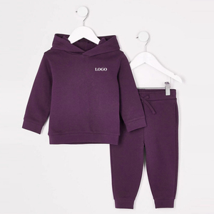 Ensemble de vêtements de sport pour enfants, couleur unie, Sweat à capuche + pantalon - Product Image 4