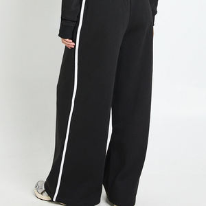 Tracksuit With Pullover Full Sleeves <b>Top</b> <b>And</b> Drop Shoulder Crew Nick Design With Straight Leg <b>Trousers</b> With Side Stripes Design - Product Image 6