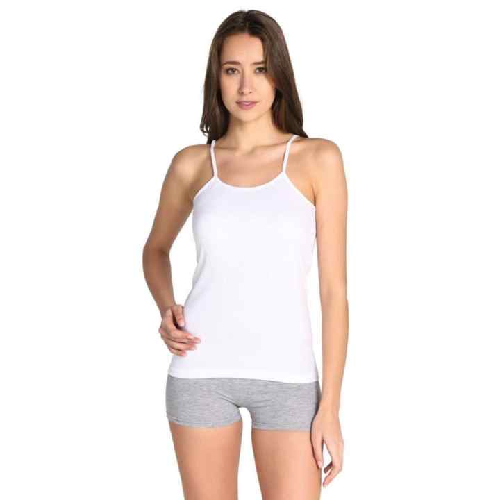 Women's Rope Suspended Undershirt White 6 Pack