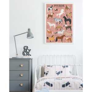 Póster de Caballos de la Tierra de Estilo Moderno, 61x91.5 cm, Arte de Pared Rosa - Product Image 5