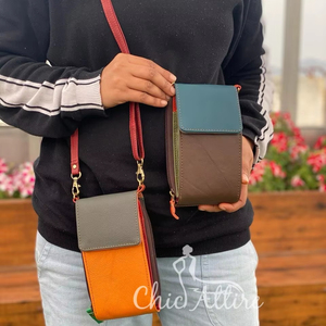 Nouveau véritable sac à bandoulière mobile en cuir recyclé fait à la main Multi couleur femmes Western élégant Unique Mobile bandoulière sacs de vente chaude - Product Image 1
