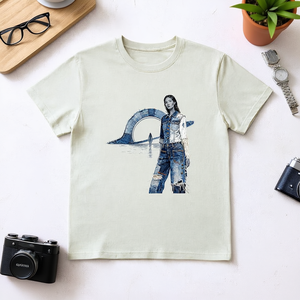 T-Shirt Unisex 100% Cotone 210GSM, Vestibilità Oversize Casual, Stampa Personalizzata Serigrafica di Rose, Stampa DTG, Maglietta Compressa - Product Image 3