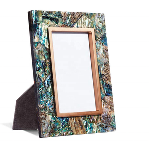 Marco de Fotos de Madera con Decoración de Nácar, Marco de Fotos con Incrustaciones de Nácar - Product Image 4