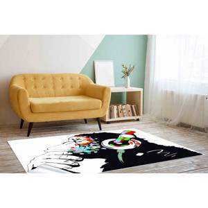 Tapis Banksy Monkey : Art abstrait, lavable en machine, tapis imprimé, tapis en chenille - Product Image 3