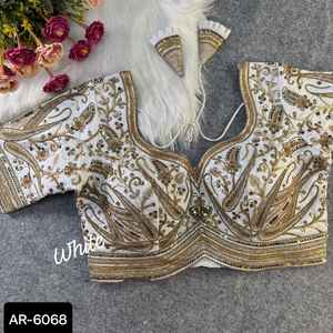 New Designer Women Wedding Festival Wear Heavy Pure Soft <b>Italian</b> Slub Silk Blouse for Women Low Price Indian Ethnic Wear Blouse - Product Image 5