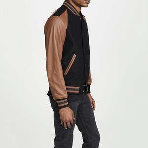 Chaqueta de trabajo para hombre con logotipo personalizado, diseño de invierno, tela de sarga de algodón 100% de alta calidad, forro de lana desgastada con ajuste cuadrado de cuero - Product Image 4