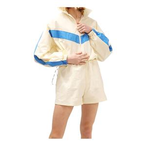 Ensemble 2 pièces haut et short coupe-vent vintage en nylon léger de haute qualité pour femme, style streetwear 2026 - Product Image 1